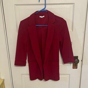 Maurice’s Women's Open-Front Burgundy Blazer Jacket